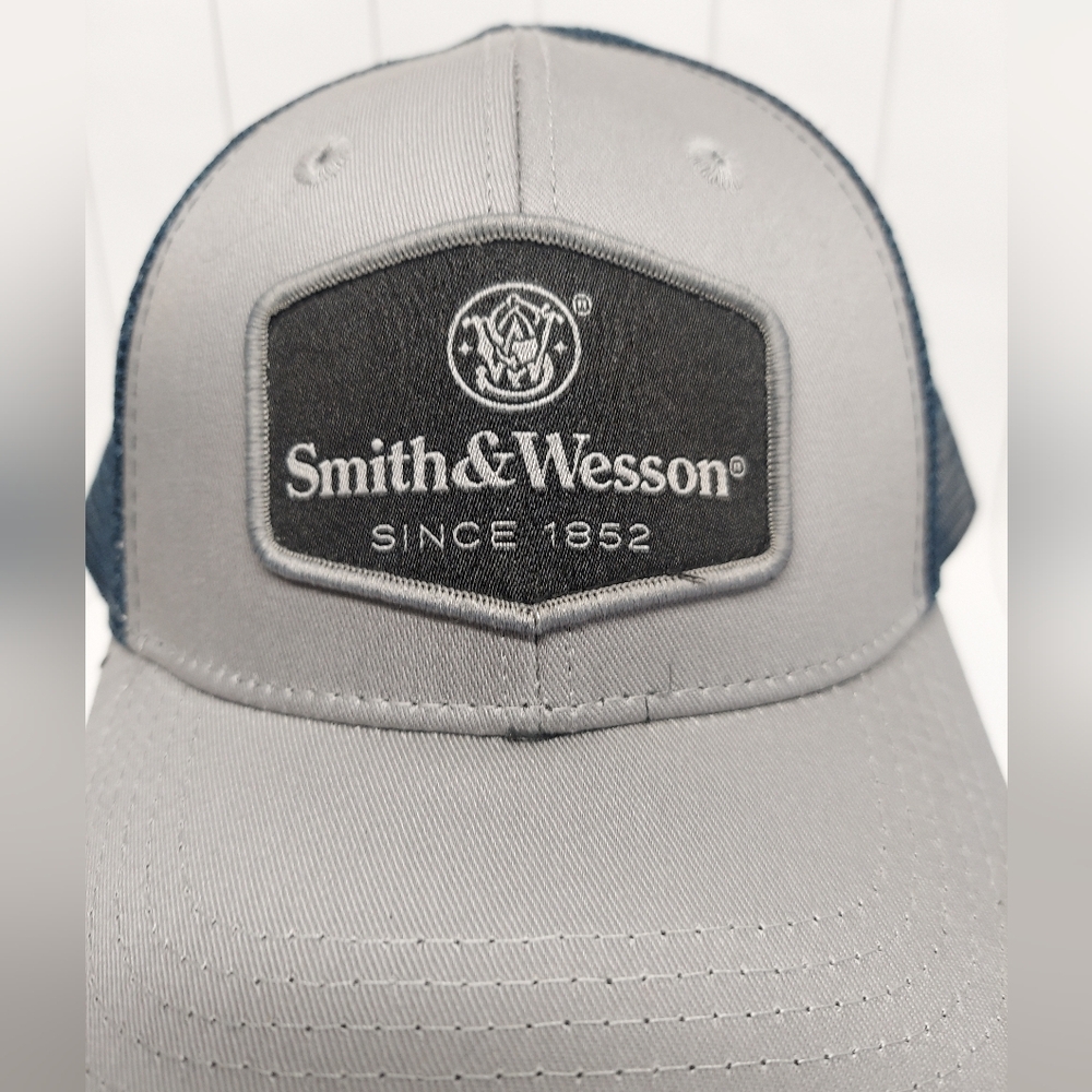 OEM Smith & Wesson M&P Mens Hat Classic Grey Embroidered Logo Baseball Cap OSFA - Picture 2 of 6
